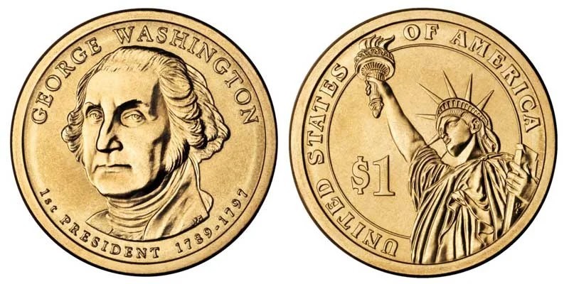 2007 P&D George Washington Presidential $1 Golden Dollar Coin – Circulated/Shiny 2007 P&D George Washington Presidential $1 Golden Dollar Coin – Circulated/Shiny