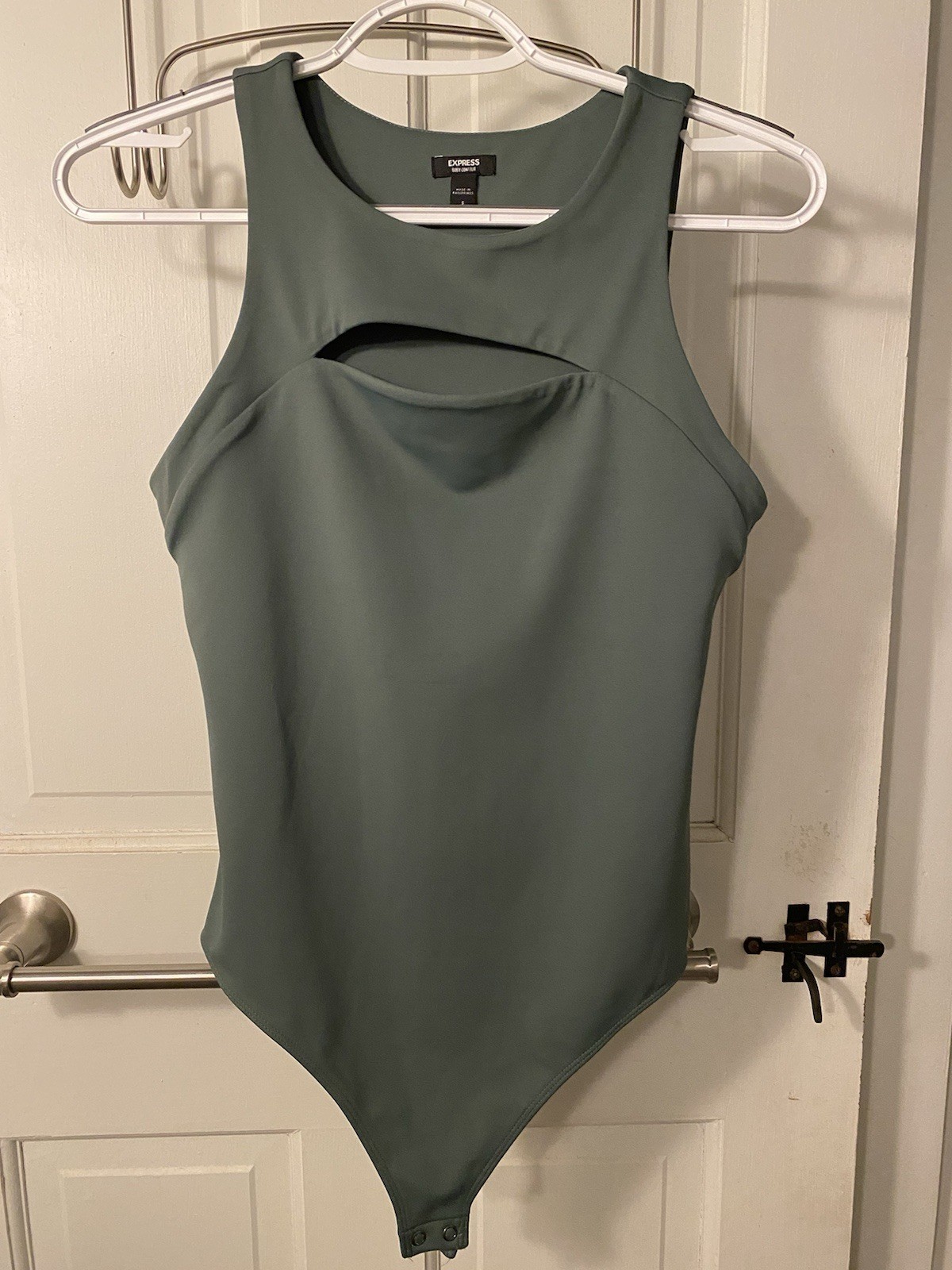 Express NWOT Size Small-Contour Sleeveless High NeckFront Cutout Bodysuit