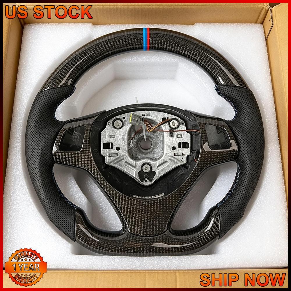 Carbon Fiber Steering Wheel For BMW E90 E92 E93 325i 328i 335i W/Cove NEW