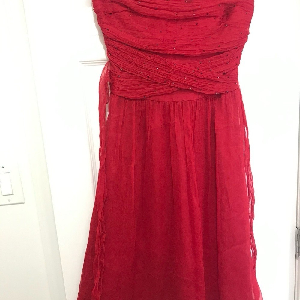 Elegant Red Strapless Dress Elegant Red Strapless Dress