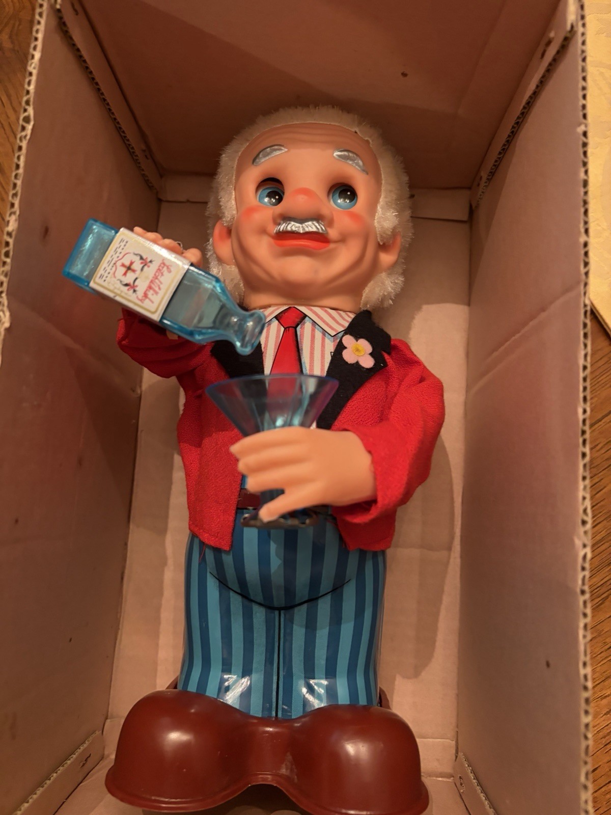 Blushing Willy Vintage 1960s Battery Operated Bartender Electro Toy w/ Box Blushing Willy Vintage 1960s Battery Operated Bartender Electro Toy w/ Box