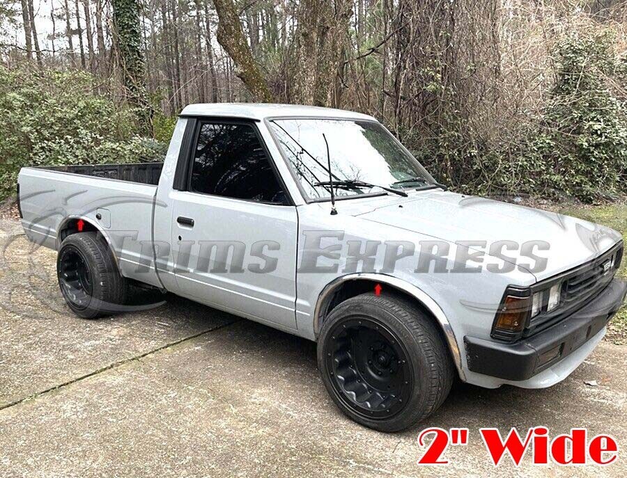 for:1982-1986 Nissan 720 Pickup Truck Stainless Fender Flare Molding Trim 4Pc