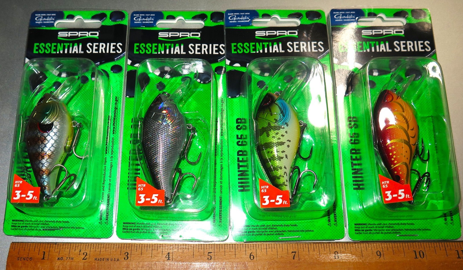 Lot of (4) Four Different Color SPRO ESSENTIAL SERIES HUNTER 65 SB NEW Lot of (4) Four Different Color SPRO ESSENTIAL SERIES HUNTER 65 SB NEW