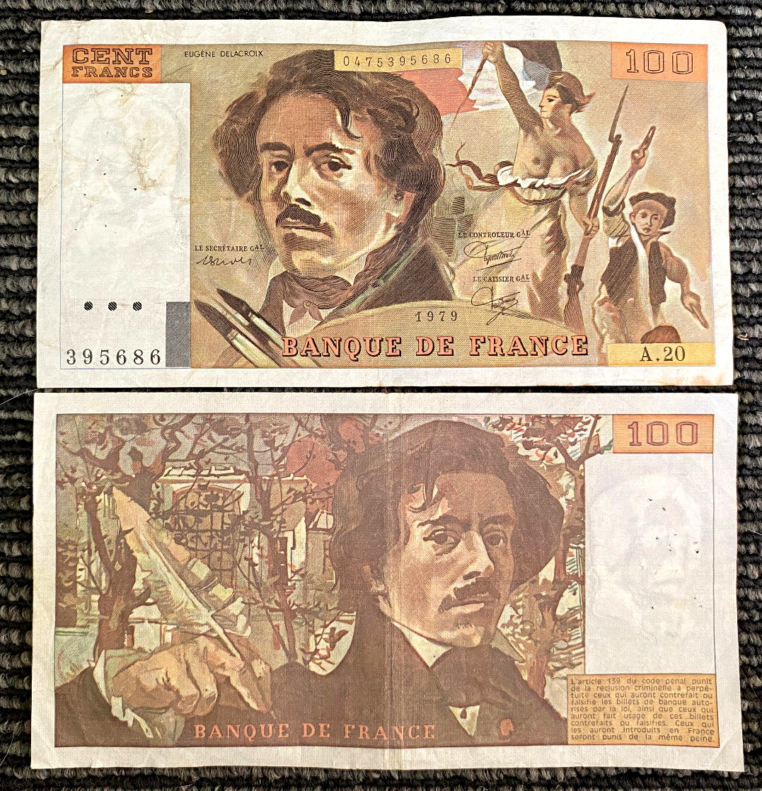 France 100 Francs 1979 Banknote World Paper Money Circulated France 100 Francs 1979 Banknote World Paper Money Circulated