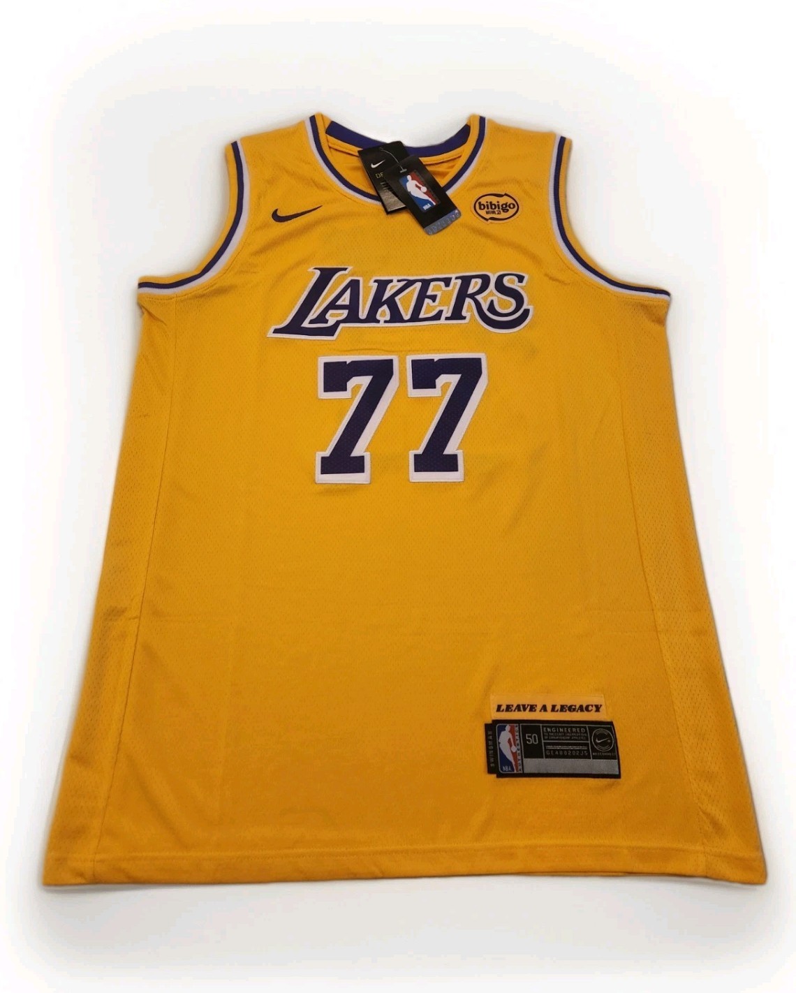 🔥 Luka Dončić 🔥 #77 L.A. Lakers ICON EDITION BIBIGO LOGO Jersey Men's LG