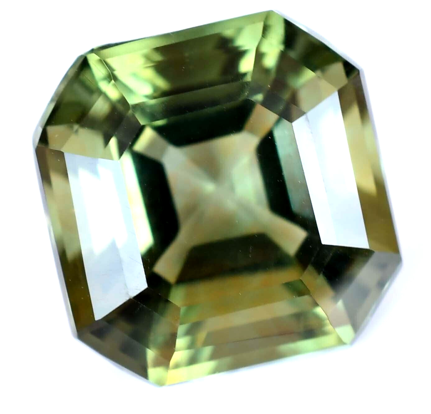 Natural Hiddenite 14.05 Ct Green Certified Stunning Very Rare Octagon Gemstone