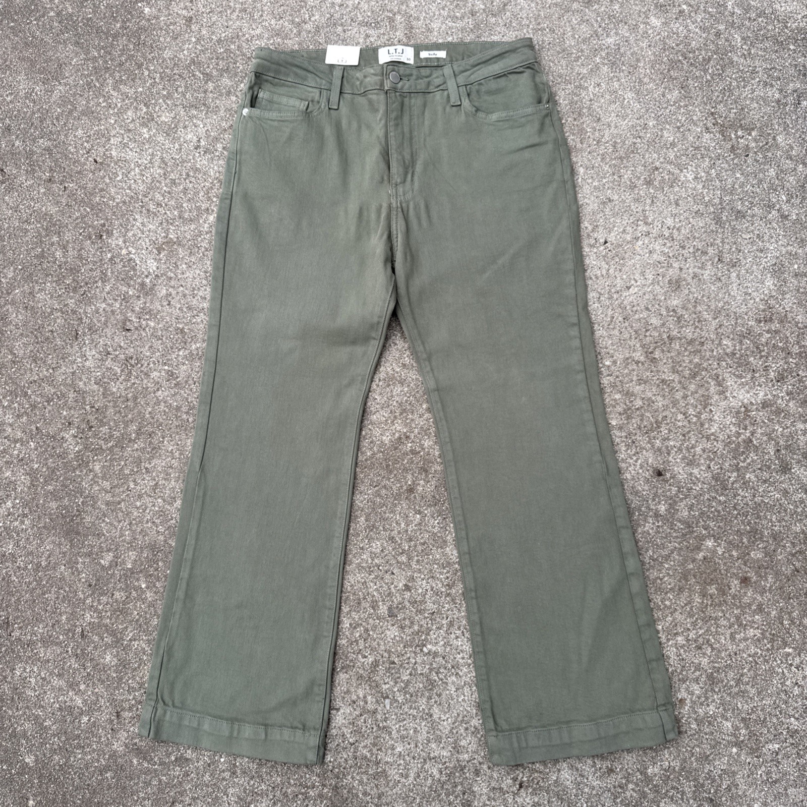 L.T.J Letter To Juliet Pants Cropped Flare Sicily Jeans Size 30 Green New L.T.J Letter To Juliet Pants Cropped Flare Sicily Jeans Size 30 Green New
