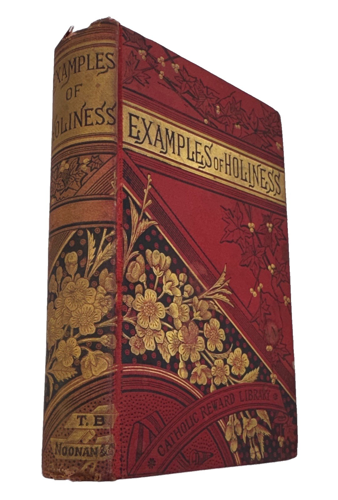 1882 Examples of Holiness Narratives of Saints - Antique RED Victorian Binding