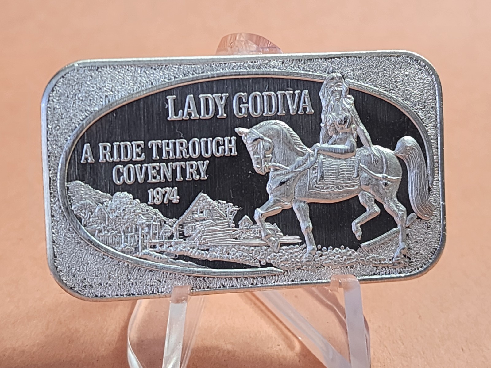 1974 USSC Lady Godiva - A Ride Through Coventry BD Suit 1 oz .999 Silver Art Bar