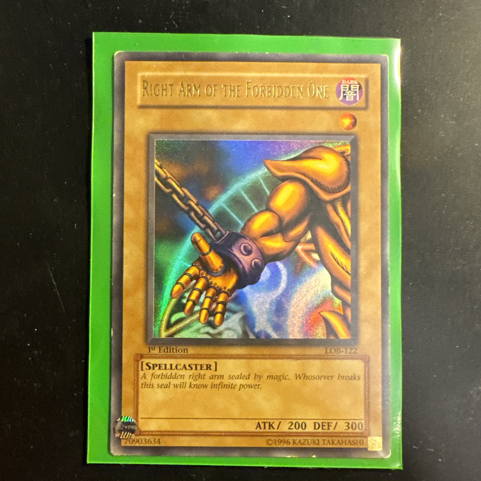 Right Arm of the Forbidden One 2002 Yu-Gi-Oh 1st Edition #LOB-122 Ultra Rare Right Arm of the Forbidden One 2002 Yu-Gi-Oh 1st Edition #LOB-122 Ultra Rare