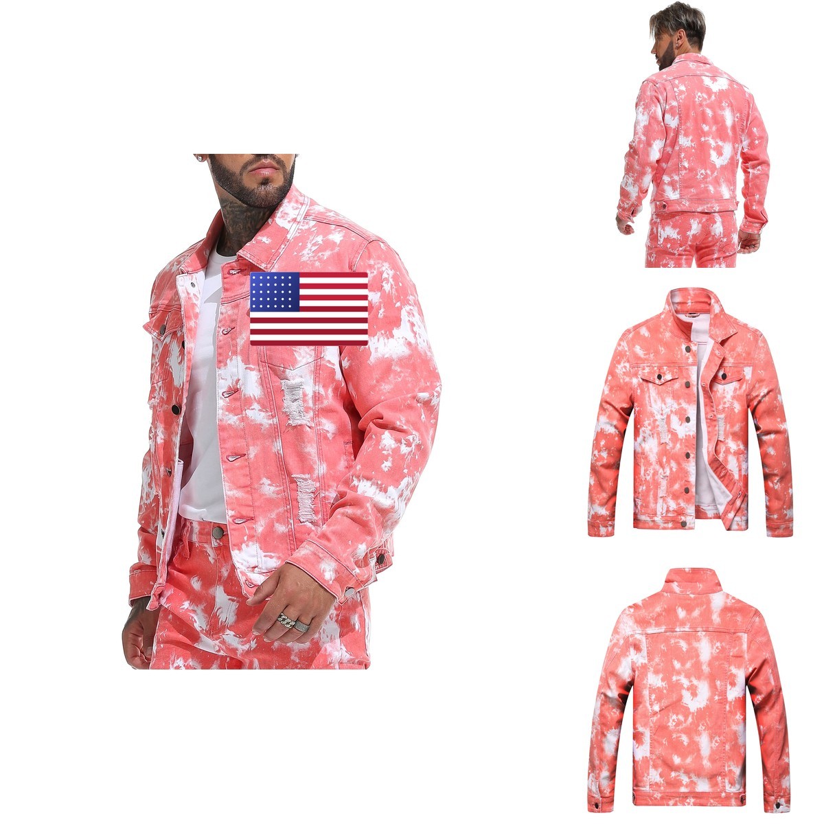 RANMCC Men\'s Stretch Vintage Washed Denim Jacket (s, 3071A) Small RANMCC Men\'s Stretch Vintage Washed Denim Jacket (s, 3071A) Small