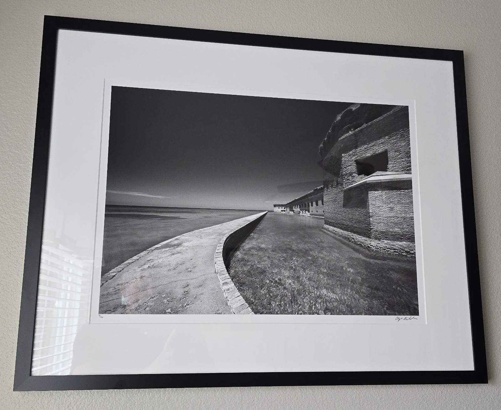 Clyde Butcher Signed Photo Fort Jefferson Moat 3 {#2/150} Framed + COA + Receipt