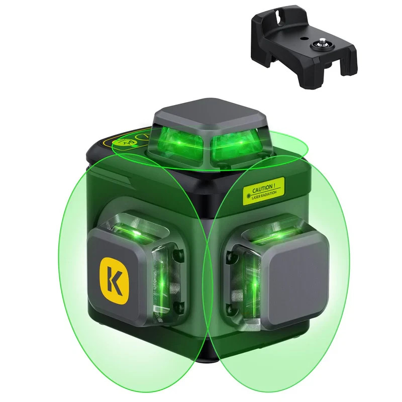 Fanttik D12 Ace Laser Level 360 Self Leveling, 3x360° Rechargeable 3D Green Cros