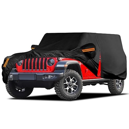Waterproof Car Cover for Jeep Wrangler 4 Door 2006-2026 JK JL Outdoor Waterproof