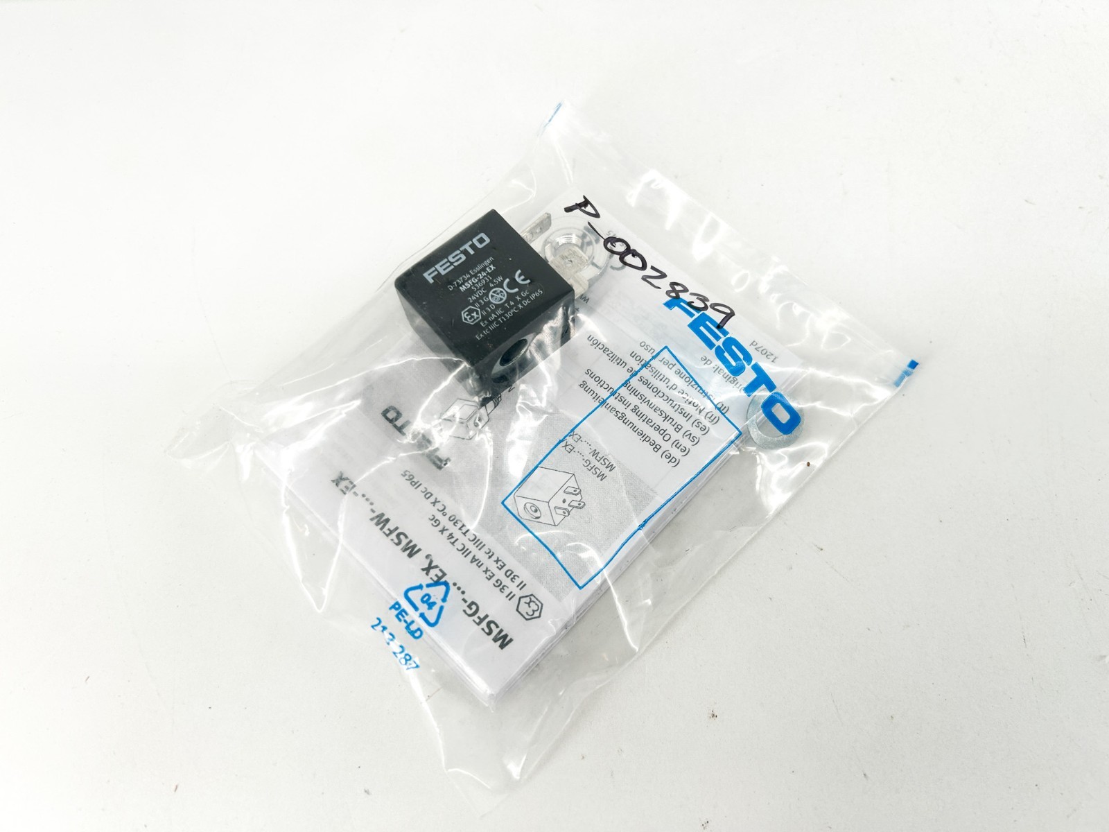 New Festo MSFG-24-EX Solenoid Coil 536931 24VDC 4.5W New Festo MSFG-24-EX Solenoid Coil 536931 24VDC 4.5W