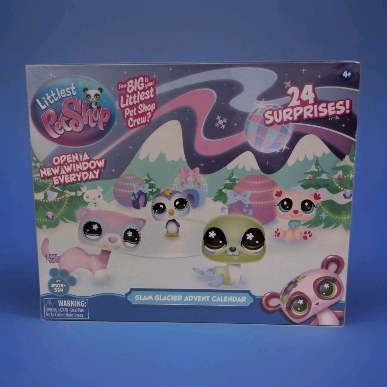 Littlest Pet Shop Glam Glacier Holiday Advent Calendar Collectible Toy Set - NEW
