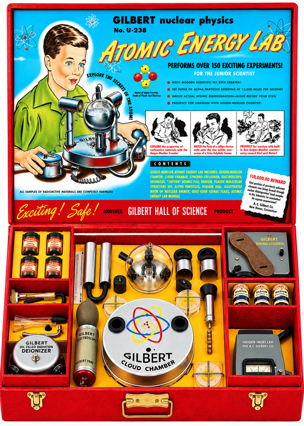 Vintage Atomic Energy Lab Kit Ephemera Magnet – 1950s Science Collectible
