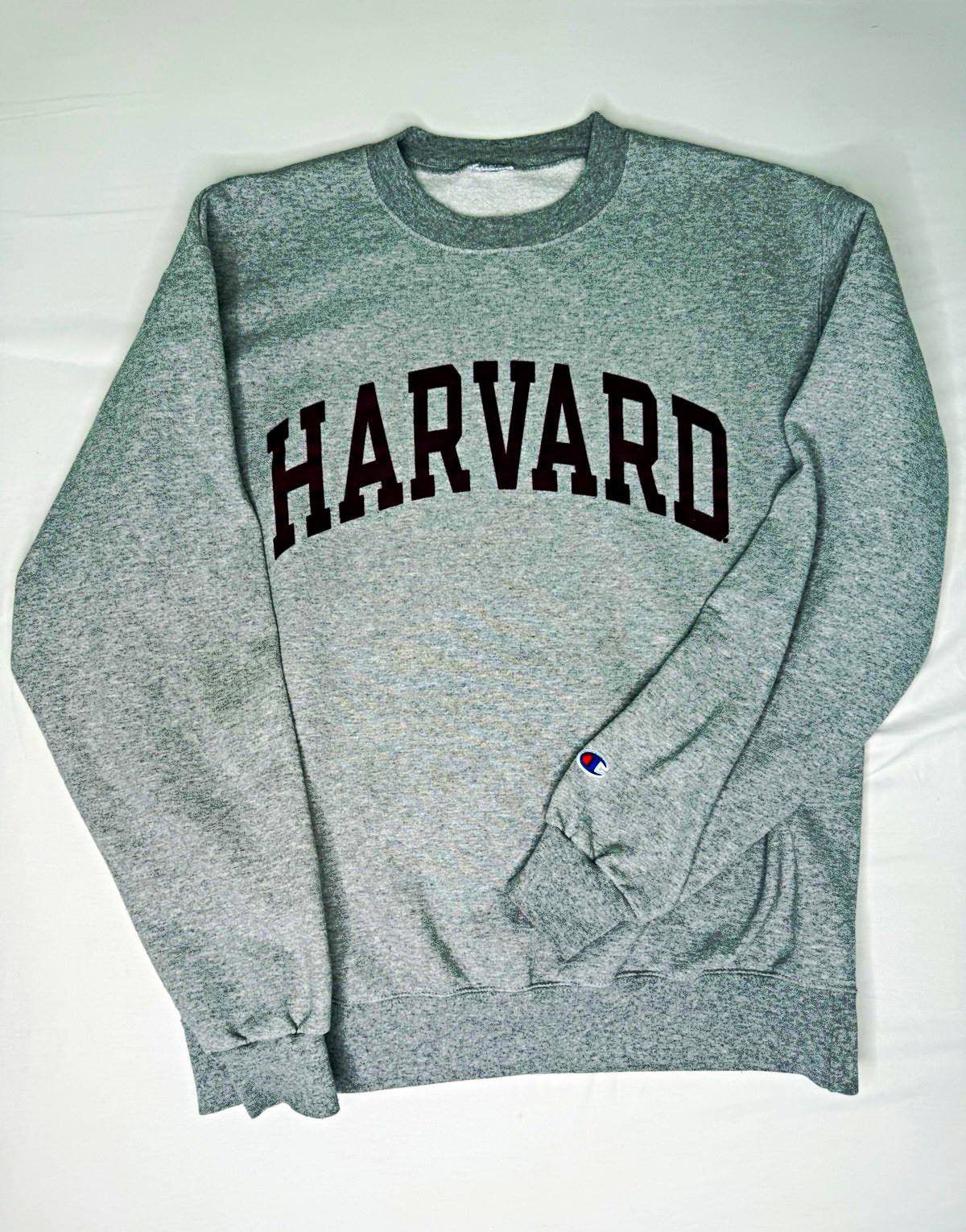 Vtg Champion Reverse Weave Harvard Sweatshirt Grey Large Crewneck Stained As Is