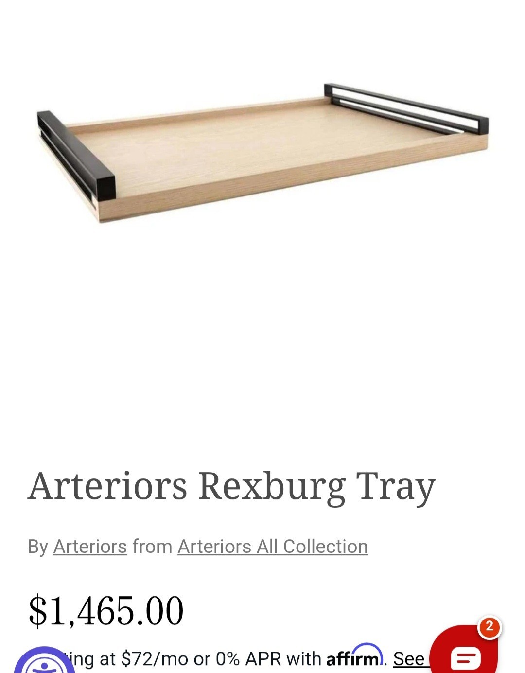 Arteriors Home Rexburg Serving Tray 6259