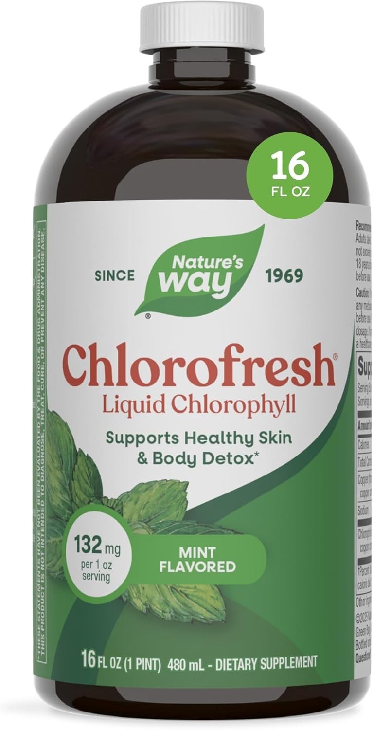 Nature's Way Chlorofresh, Liquid Chlorophyll, Healthy Skin & Body Detox 16 Fl Oz Nature's Way Chlorofresh, Liquid Chlorophyll, Healthy Skin & Body Detox 16 Fl Oz