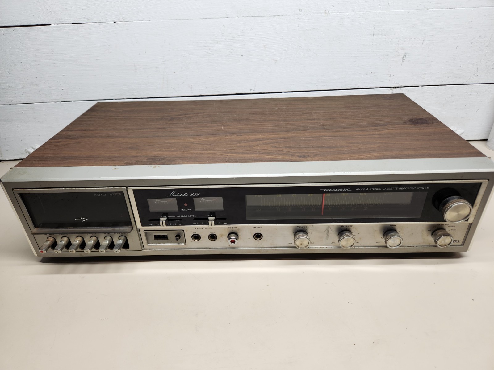 Realistic Modulette-939 AM/FM Stereo Cassette Tape Recorder System ~ READ
