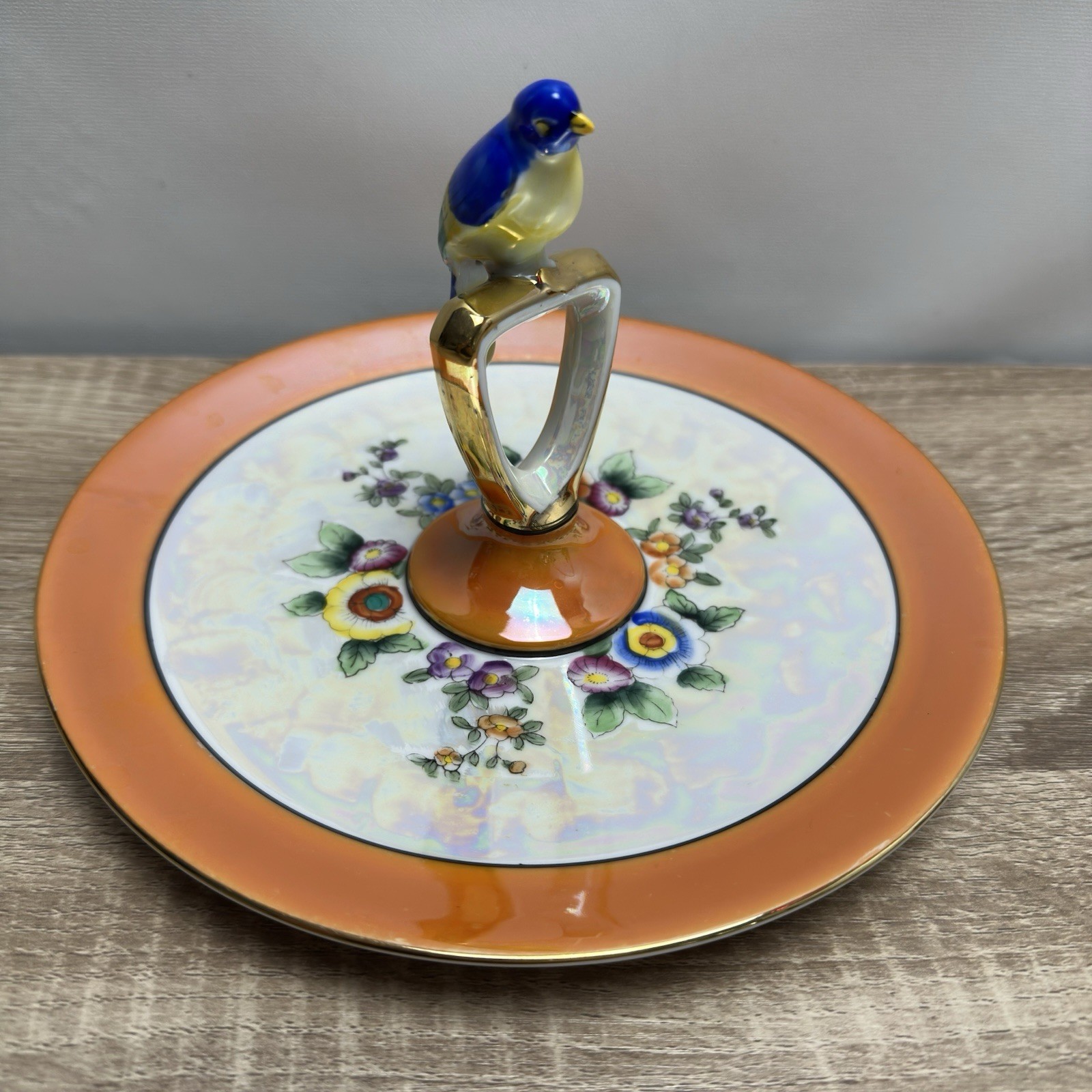 Vintage Japanese Lustreware Figural Bluebird 8\
