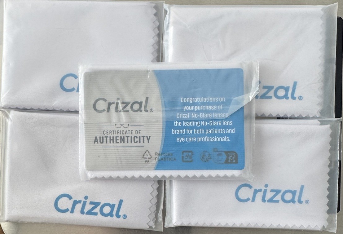 5 CRIZAL Sealed Full Size Microfiber Cleaning Cloths Eyeglasses Phone Sunglasses 5 CRIZAL Sealed Full Size Microfiber Cleaning Cloths Eyeglasses Phone Sunglasses