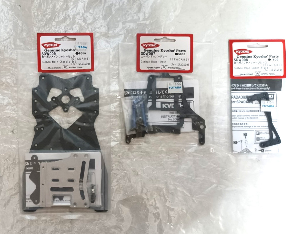 Kyosho Spada 09 Carbon Fiber Chassis Upgrade Set SDW007/008/009