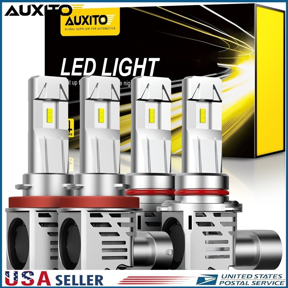 4/8X 9005 + H11 Combo 120W 48000LM LED Headlight Kit High Low Beam Bulbs 6500K
