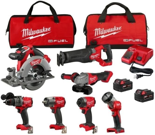 Milwaukee M18 FUEL Cordless Brushless 7 Tool Combo Kit (3697-27)