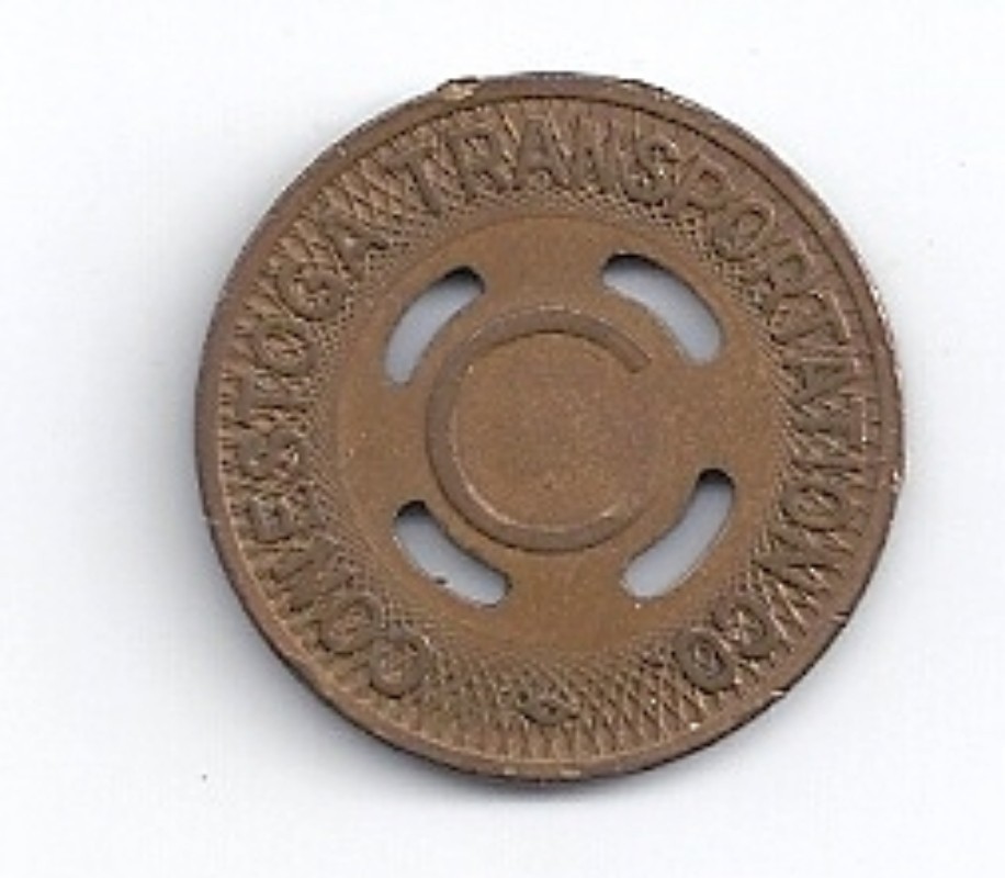 Conestoga Transportation Co-Lancaster, Pennsylvania Transit Token PA 525 A Conestoga Transportation Co-Lancaster, Pennsylvania Transit Token PA 525 A
