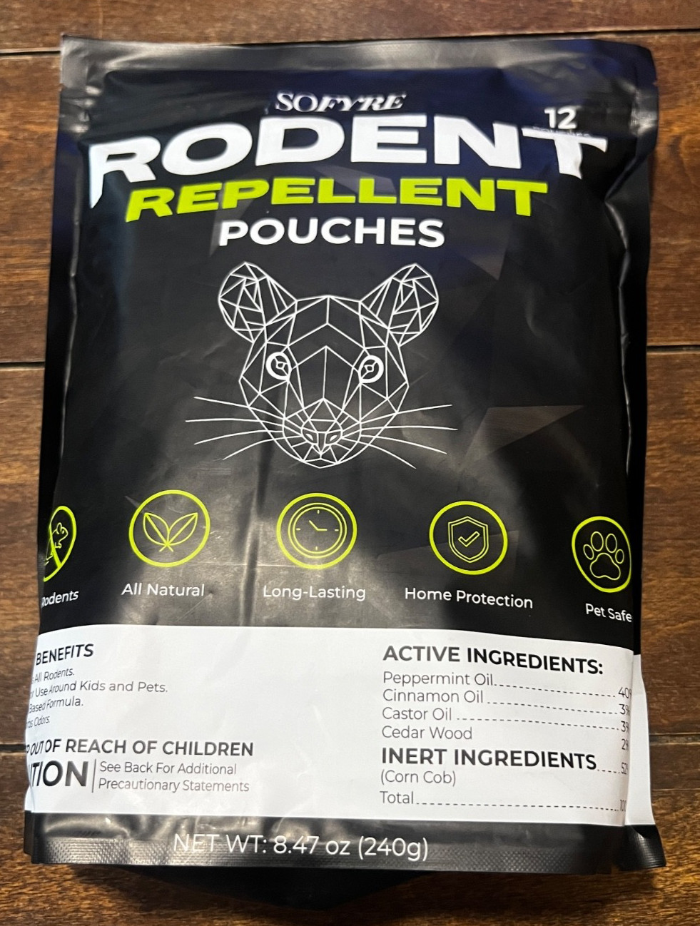 SOFYRE Rodent Repellent Pouches 12 Pk Natural Peppermint Cedarwood