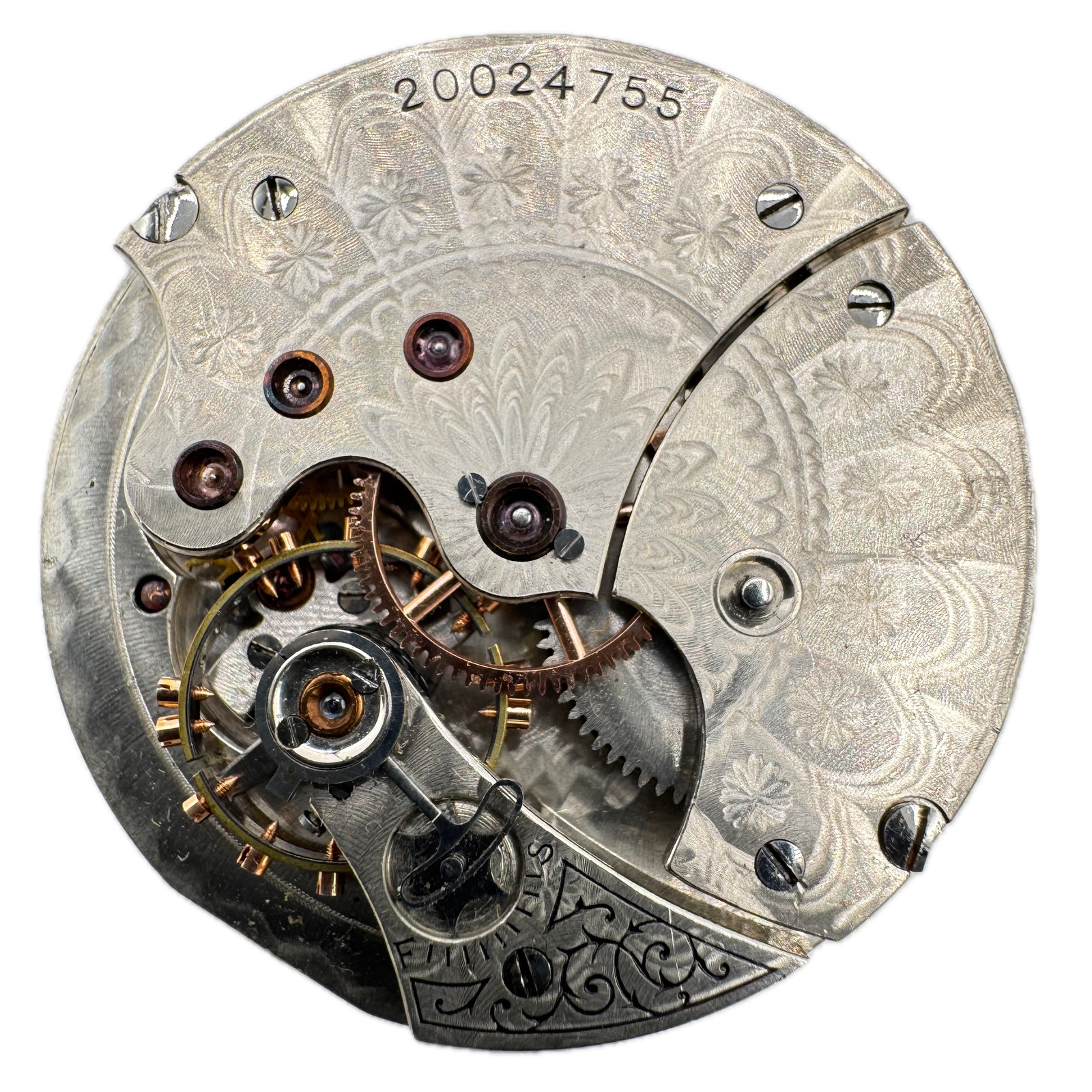 Antique 6s Waltham Fancy Louis XIV Hands Hunter Pocket Watch Movement Assorted
