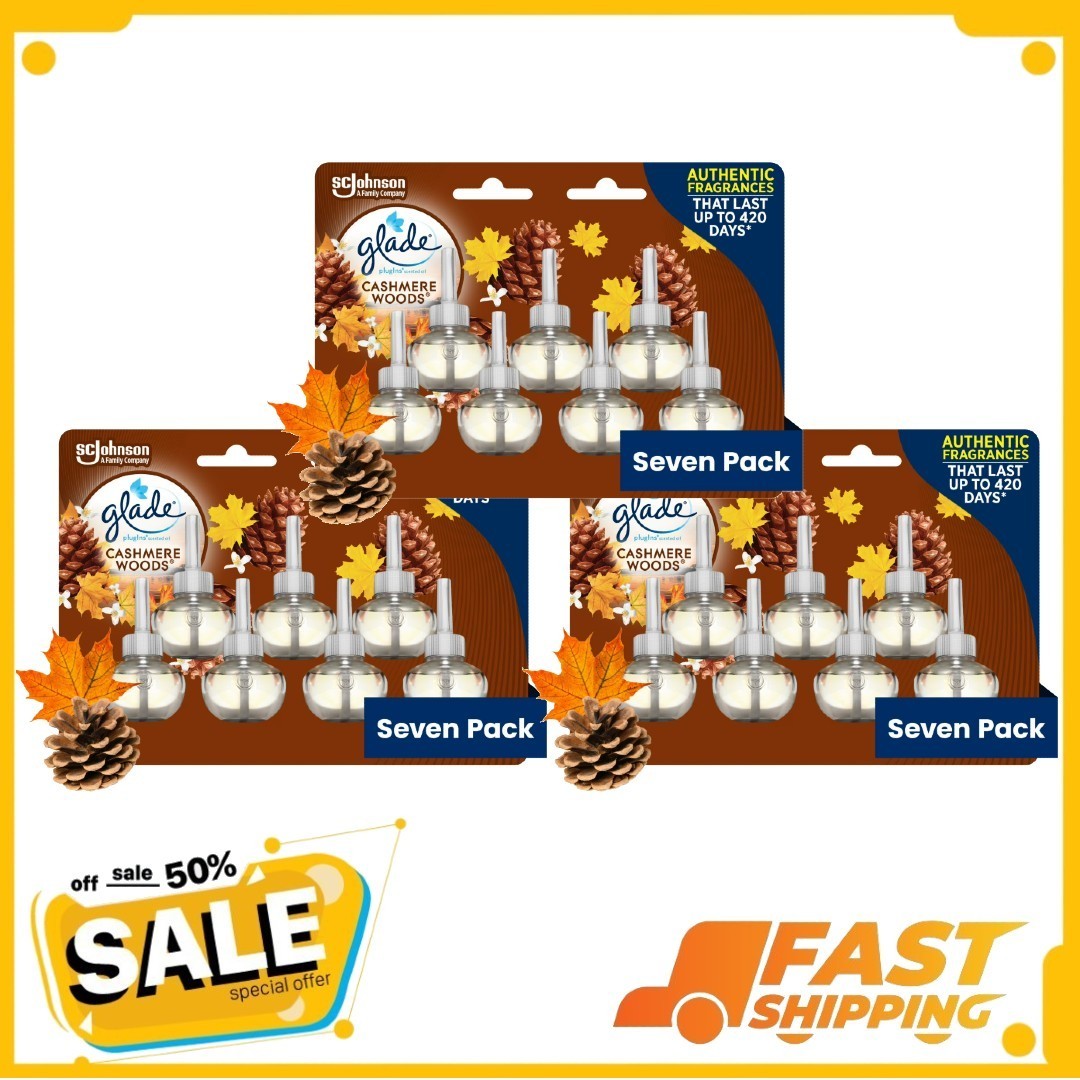 Glade PlugIns Air Freshener Refills, Cashmere Woods, Infused, 0.67 oz, 21 Count Glade PlugIns Air Freshener Refills, Cashmere Woods, Infused, 0.67 oz, 21 Count