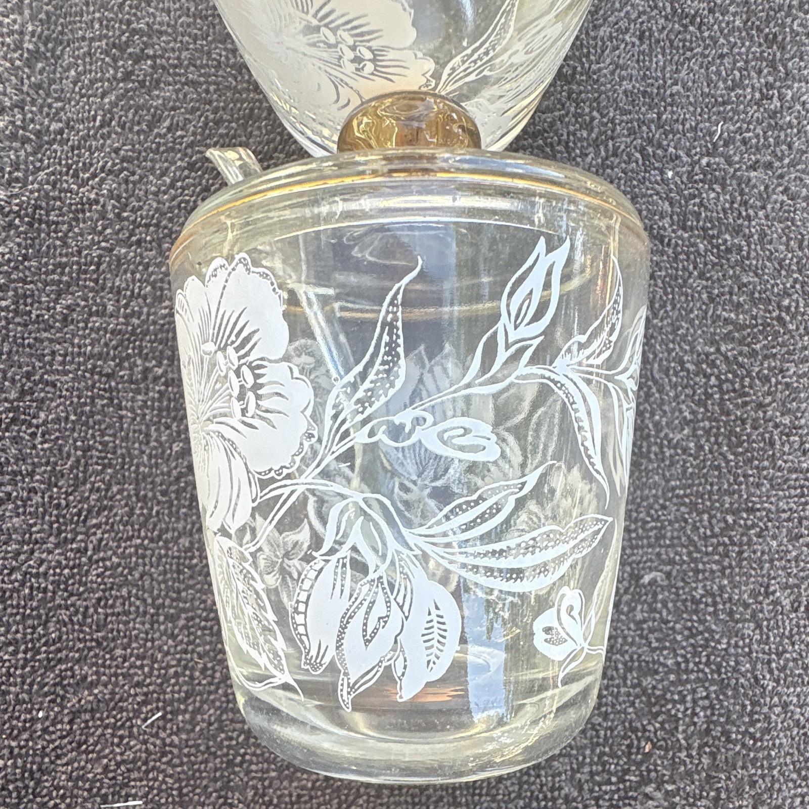 VTG Jeannette Glass Party-Aide Barbecue Set 4 Jar Caddy Complete 13 Pc Box