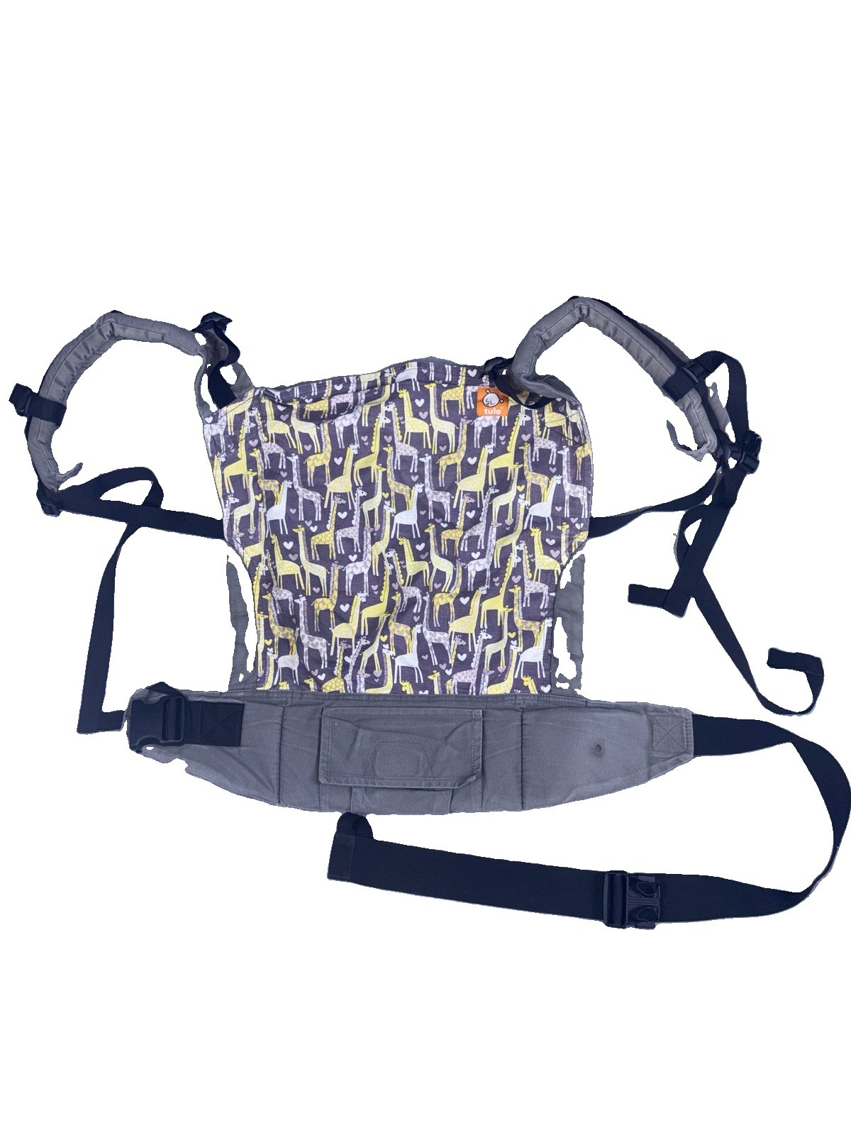 Tula Baby Carrier Gray/Multicolored Giraffe Print 25-45 lbs