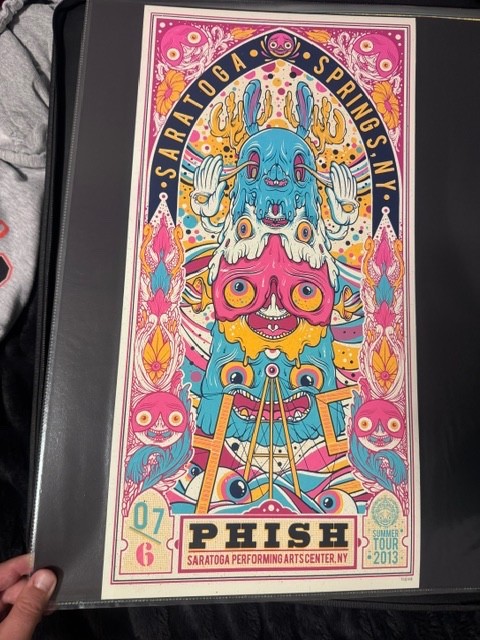 Phish SPAC 7/06/13  Official show print - Millward- Saratoga Show 508/1000 LE
