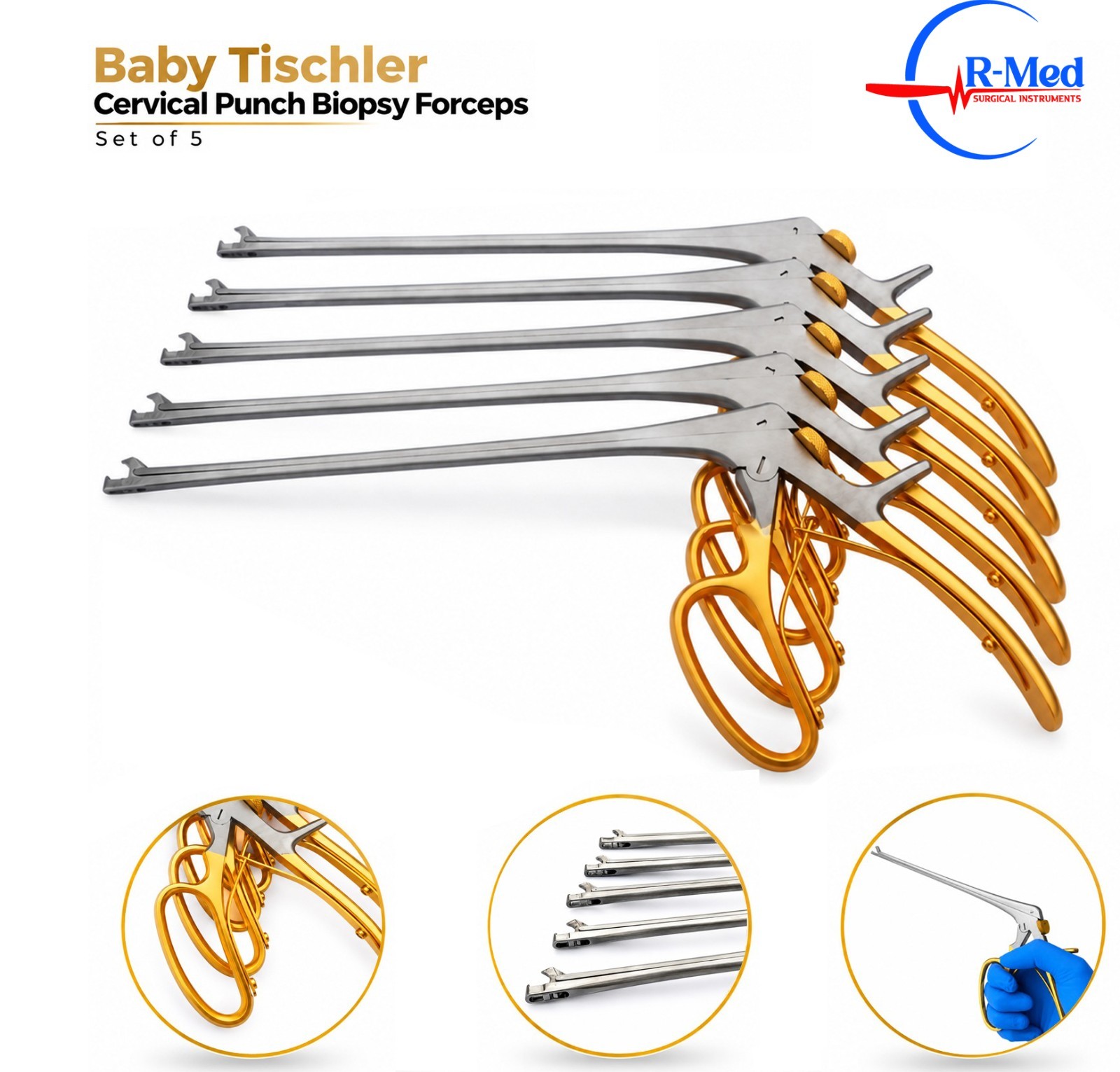 Cervical Punch Baby Tischler Biopsy Forceps 5 Pcs Set