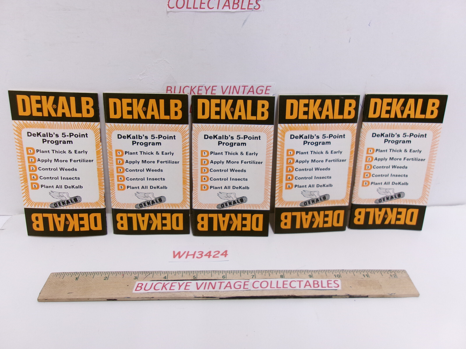 Lot Of FIVE~ NOS. ~1960\'s DEKALB POCKET NOTEBOOKS FARM SEED CORN ADVERTISING