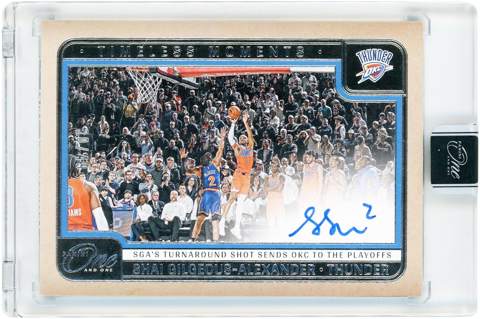Shai Gilgeous-Alexander Thunder Signed 2024-25 One And One #TMA-SGA #30/49 Card Shai Gilgeous-Alexander Thunder Signed 2024-25 One And One #TMA-SGA #30/49 Card