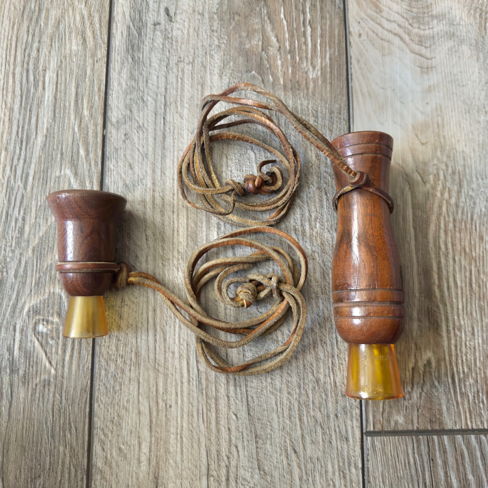Vintage Herters Big H Duck Call and Small Predator Call Read