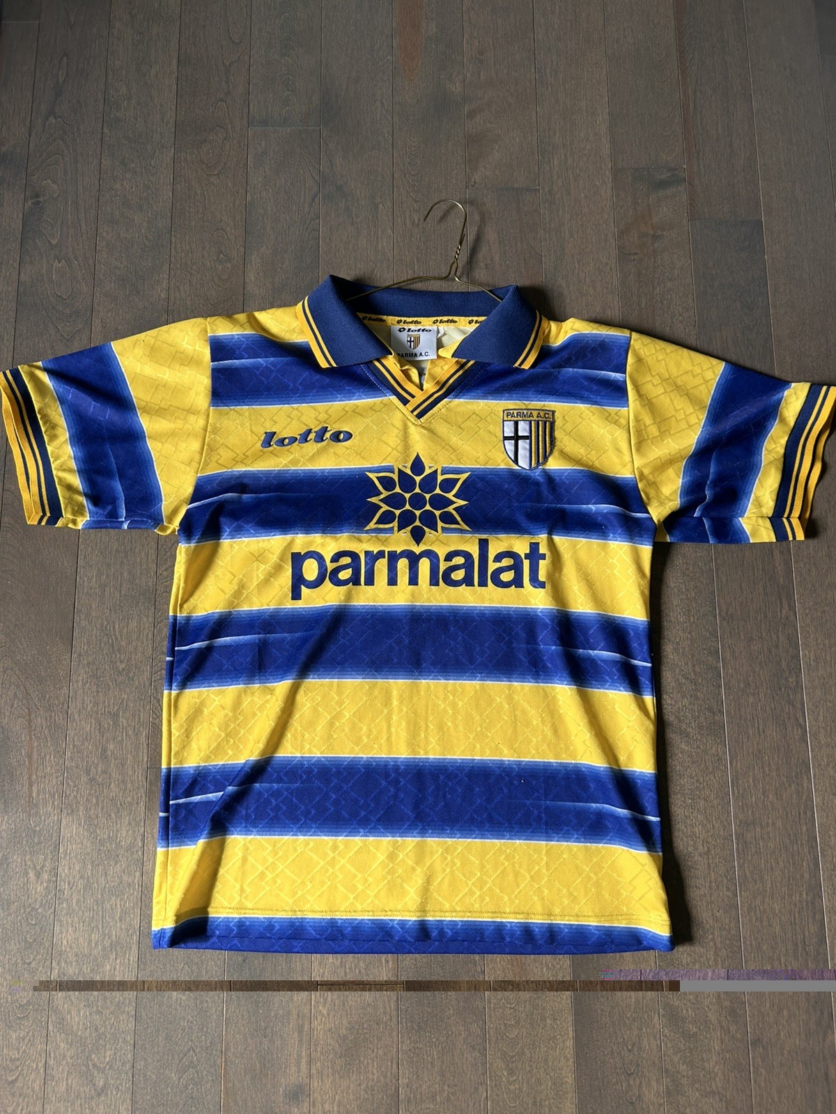 Parma AC 98/99 Home Football Shirt Jersey Maglia Lotto Parmalat Size M Excellent