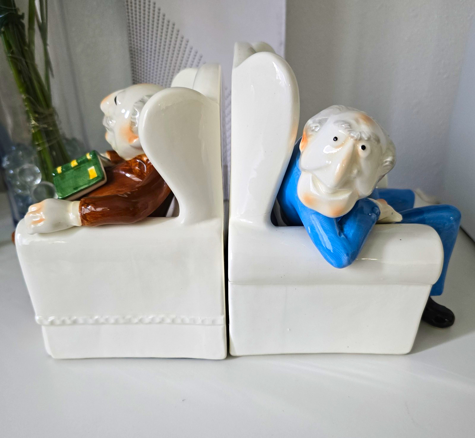 Vintage Sigma The Tastesetter Muppets Statler & Waldorf Ceramic Bookends Sigma Vintage Sigma The Tastesetter Muppets Statler & Waldorf Ceramic Bookends Sigma