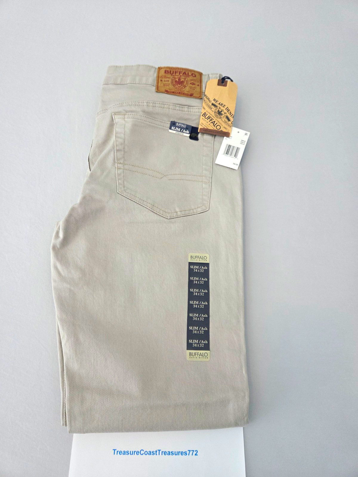 Buffalo David Bitton We Are Denim Men’s Slim Fit Stretch Jeans Gray Light Wash Buffalo David Bitton We Are Denim Men’s Slim Fit Stretch Jeans Gray Light Wash