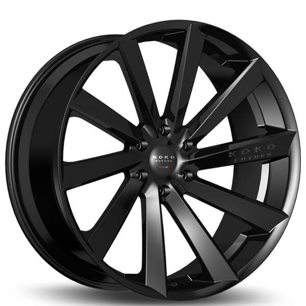 20x9/20x10.5 Koko Kuture Wheels Kapan Gloss Black Rims (4pcs)