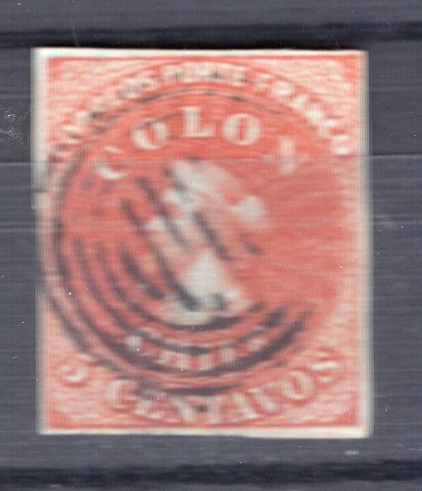 CHILE, SOFICH # 3g FA 5-2, 4 MARGINS, USED, VF