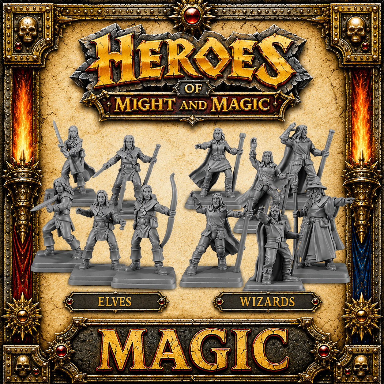Heroes of Might & Magic MAGIC Elves and Wizards Deluxe Pack HeroQuest/D&D (11pc)