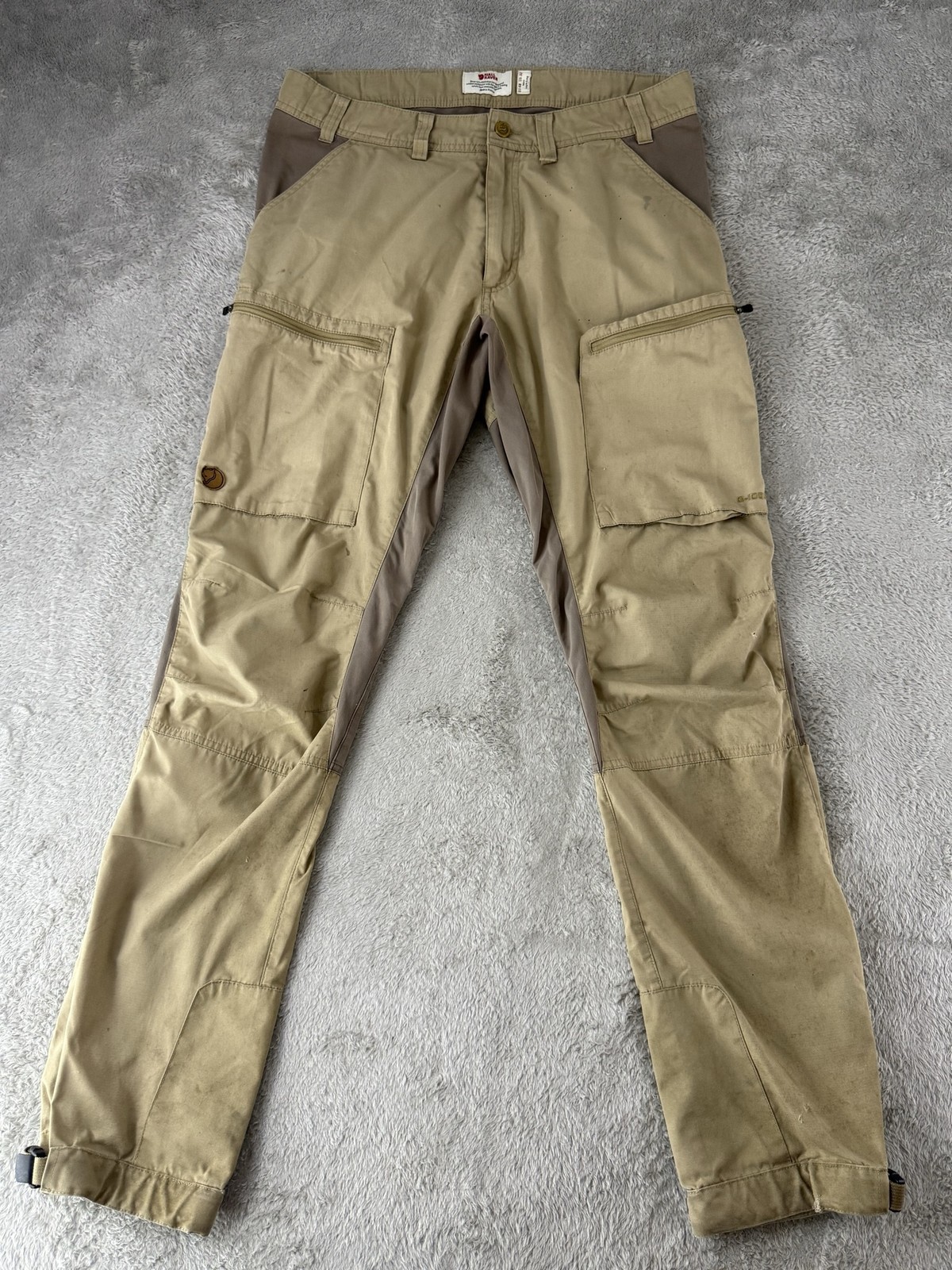 Fjallraven Pants Mens 32 Beige G-1000 Abisko Lite Trekking Trousers Hiking