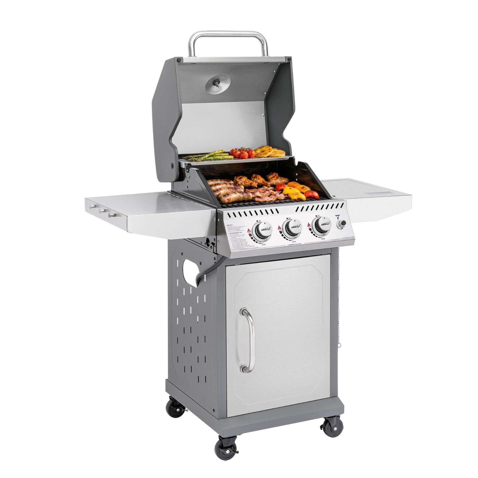 Royal Gourmet 3-Burner Gas Grill Stainless Steel Outdoor Garden BBQ Cooking Royal Gourmet 3-Burner Gas Grill Stainless Steel Outdoor Garden BBQ Cooking