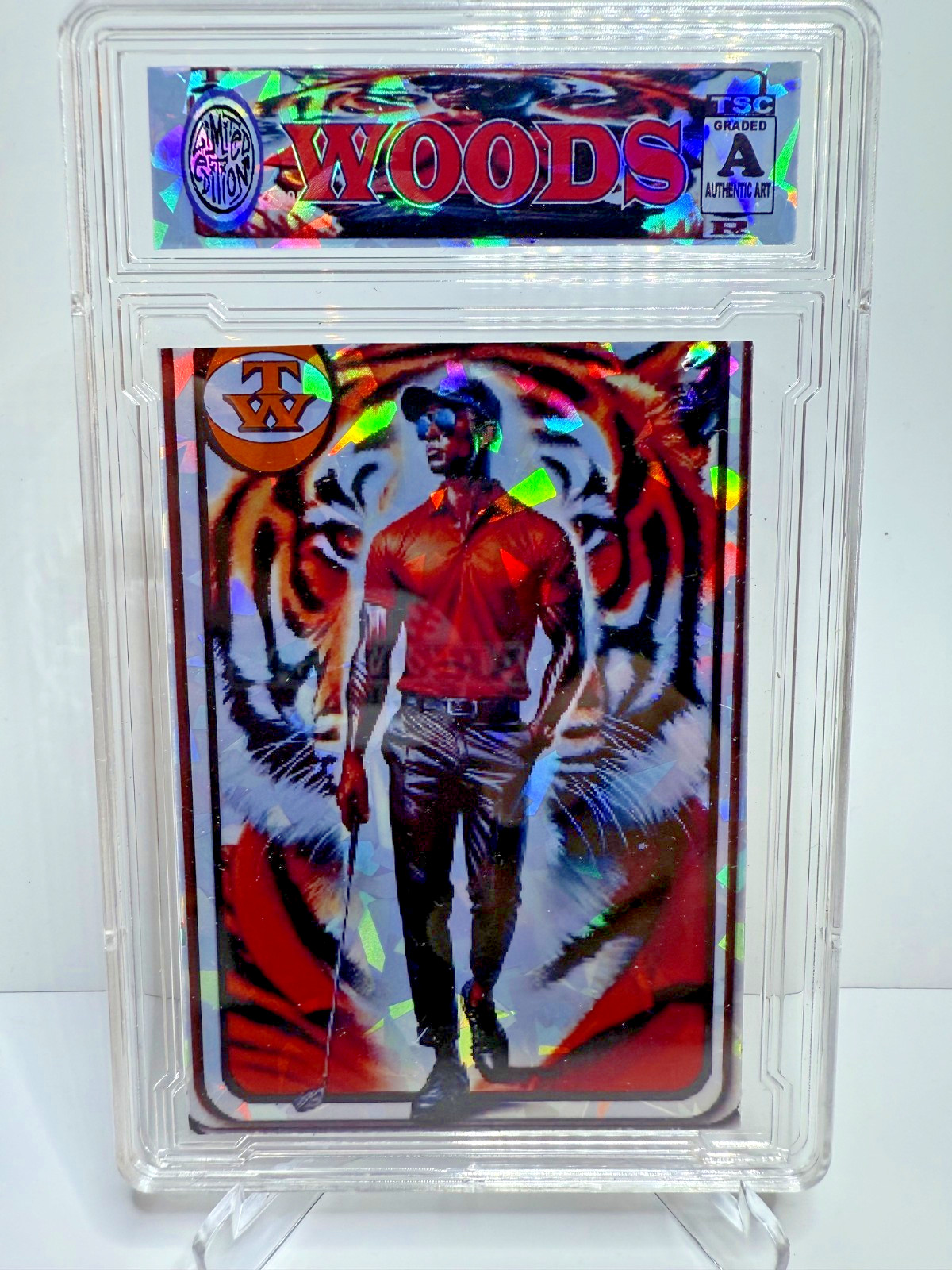 2025 PGA Golf Tiger Woods Tiger Ice Refractor Anime SP/200 cv rc 2025 PGA Golf Tiger Woods Tiger Ice Refractor Anime SP/200 cv rc